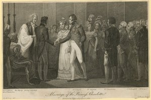 Het huwelijk van prinses Charlotte door William Marshall Craig