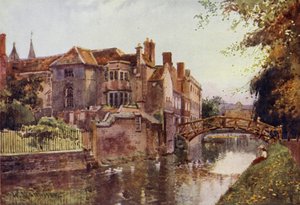 Queens College vanaf de rivierkant door William Matthison