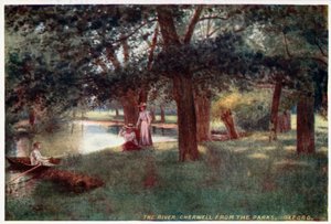 De rivier de Cherwell, vanaf de parken, Oxford door William Matthison