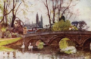 Trinity Brug, Kings College Kapel in de Verte door William Matthison
