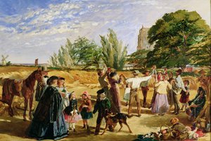 Een oogsttafereel in Norfolk: schets voor 