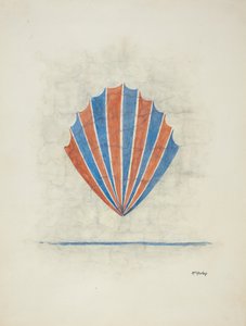 Restauratietekening: Muurschildering, 1938 door William McAuley