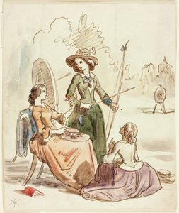 Dames bij het Boogschieten door William McTaggart
