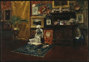 Atelierinterieur, ca. 1882 door William Merritt Chase