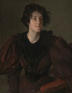 Studie van een jonge vrouw, c.1880-85 door William Merritt Chase