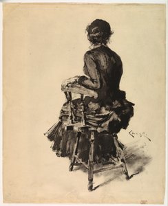 Vrouw Zittend door William Merritt Chase