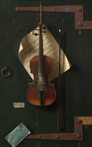 De Oude Viool, 1886 door William Michael Harnett