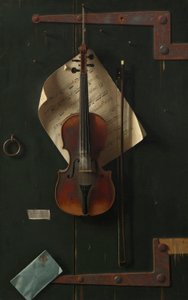 De Oude Viool, 1886 door William Michael Harnett
