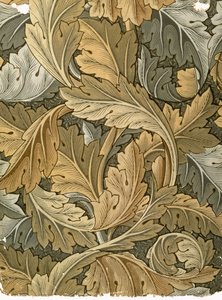 Acanthus behang, ontworpen door William Morris, 1875