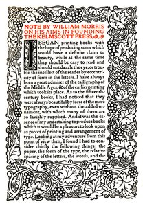 Kelmscott Press: Pagina gedrukt in het Gouden Type door William Morris