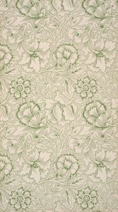 Roze en Papaver. Behang, 1881 door William Morris