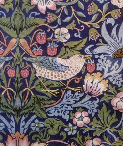 Strawberry Thief 1883: William Morris (1757-1827) Wandtapijt door William Morris