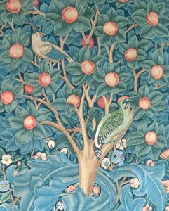 Het Specht Tapijt, detail van de spechten