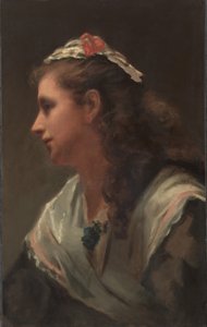 Zijn Eerste Model-Miss Russell, ca. 1873 door William Morris Hunt