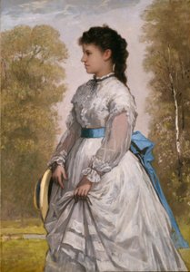 Portret van Agnes Elizabeth Claflin door William Morris Hunt