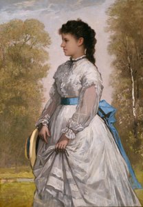Portret van Agnes Elizabeth Claflin door William Morris Hunt