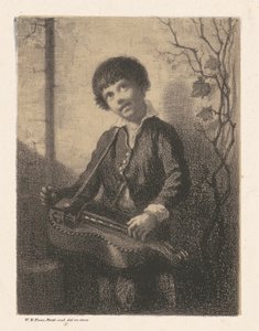 De Draaiorgeljongen door William Morris Hunt