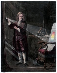Newton onderzoekt licht, 1870