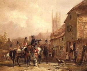 Inkwartiering van troepen door William Mulready