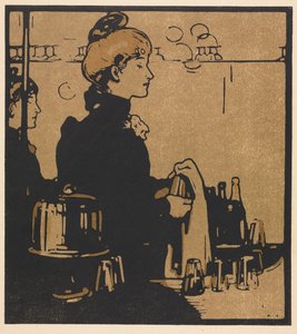 Londense types: Barmeisje door William Nicholson