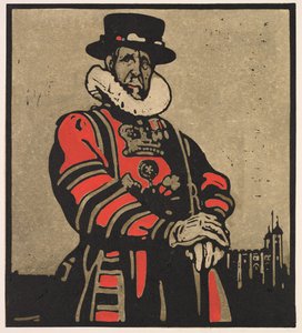 Londense Types: Beefeater door William Nicholson