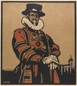 Londense types: Beefeater door William Nicholson