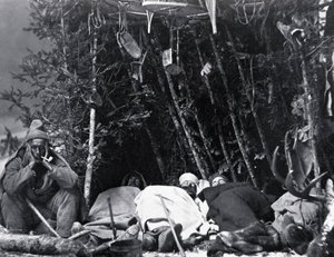 Het leven van de Trapper in Canada, foto door Nottman, circa 1890.