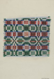 Handgeweven Sprei, ca. 1937