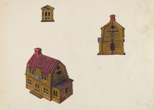 Tegeldak Huis Spaarpot, ca. 1939 door William O. Fletcher