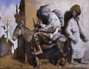 Noreddin Ali verlaat Caïro door William Orpen
