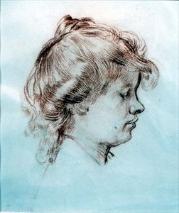 Portret van Ida Nettleship, vrouw van Augustus John door William Orpen