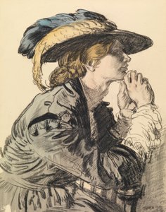 Portret van een Dame door William Orpen