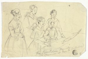 De familie Squallini: Een souvenir van Rue de Poitevin door William Parrott