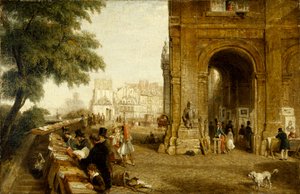 De quai Conti in Parijs in 1846 door William Parrott