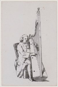John Parry speelt harp, ca. 1760-1780 door William Parry