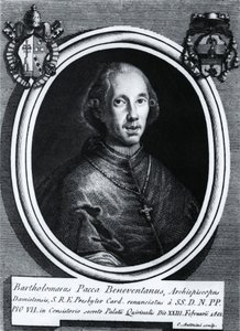 Portret van Bartolomeo Pacca (1756-1844), Italiaanse kardinaal, gravure door Nicolas Toussaint Charlet