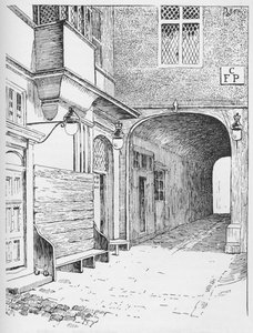 De Ingang naar de Sprekersafdeling zoals het eruit zag voor de brand, ca. 1897 door William Patten