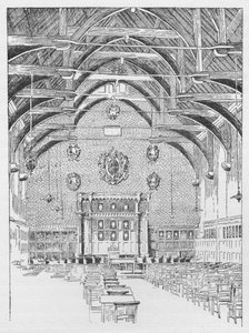 Het Westminster Schoolroom, voorheen de slaapzaal van de abt, ca. 1897