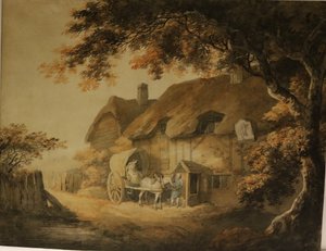 Een herberg langs de weg, ca. 1800 door William Payne