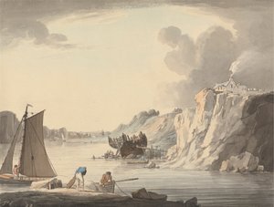 Ingang naar Stonehouse Creek, tussen Plymouth en Dock, Devon door William Payne