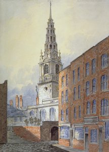 Kerk van St Bride, Fleet Street, City of London, ca. 1815