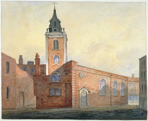 Kerk van St. Michael Bassishaw, City of London, 1815
