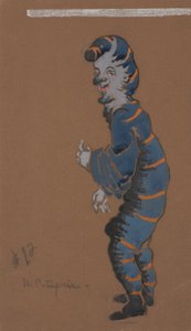 Rups (kostuumontwerp voor Alice-in-Wonderland, 1915) door William Penhallow Henderson