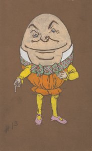 Humpty Dumpty kostuumontwerp voor Alice in Wonderland