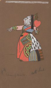 Hartenkoningin (kostuumontwerp voor Alice-in-Wonderland)
