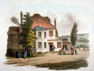 The Farthing Pie House Inn aan St Marylebone New Road, Londen, ca. 1810 door William Pickett