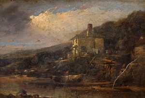 Vissershuisje, Allsands, Zuid-Devon door William Pitt