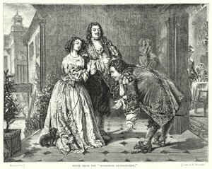 Scène uit de Bourgeois Gentilhomme (gravure) door William Powell (after) Frith