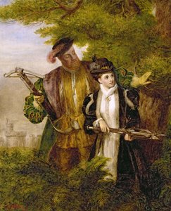 Koning Hendrik en Anne Boleyn op hertenjacht in Windsor Forest, 1903