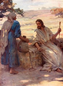 De Vrouw bij de Bron van Samaria, Johannes iv, 6, 7 door William Pratt